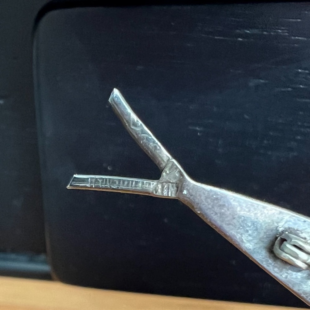 Vintage Sterling Turquoise Modernist Fish Sardine Pin - Picture 5 of 5